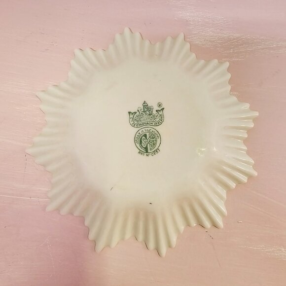 Belleek Porcelain Leaf or China Star Plate, Trinket Dish, Vintage, 1955-65 - Picture 3 of 5